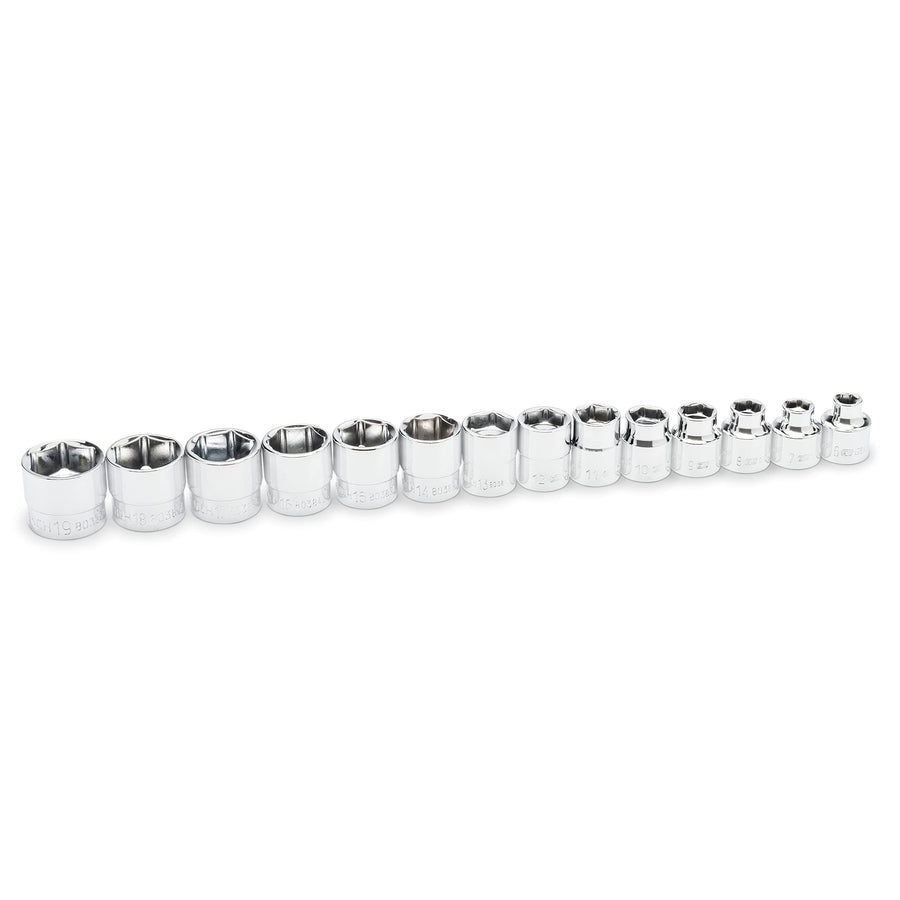 14 Piece GEARWRENCH 3/8" Drive 6 Point MM Stubby Socket Set - 81396