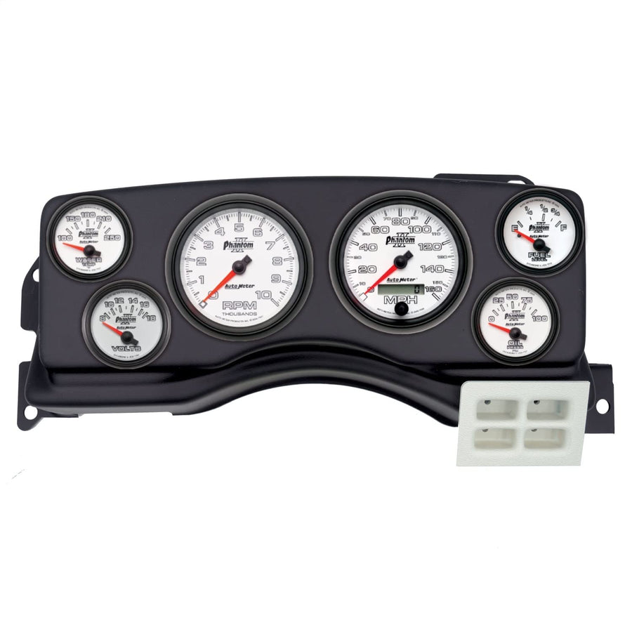 AutoMeter Dash Kit Direct Fit, (3 3/8" X2, 2 1/16" X4), Ford Mustang 87-89, Phantom Ii (2924-10)