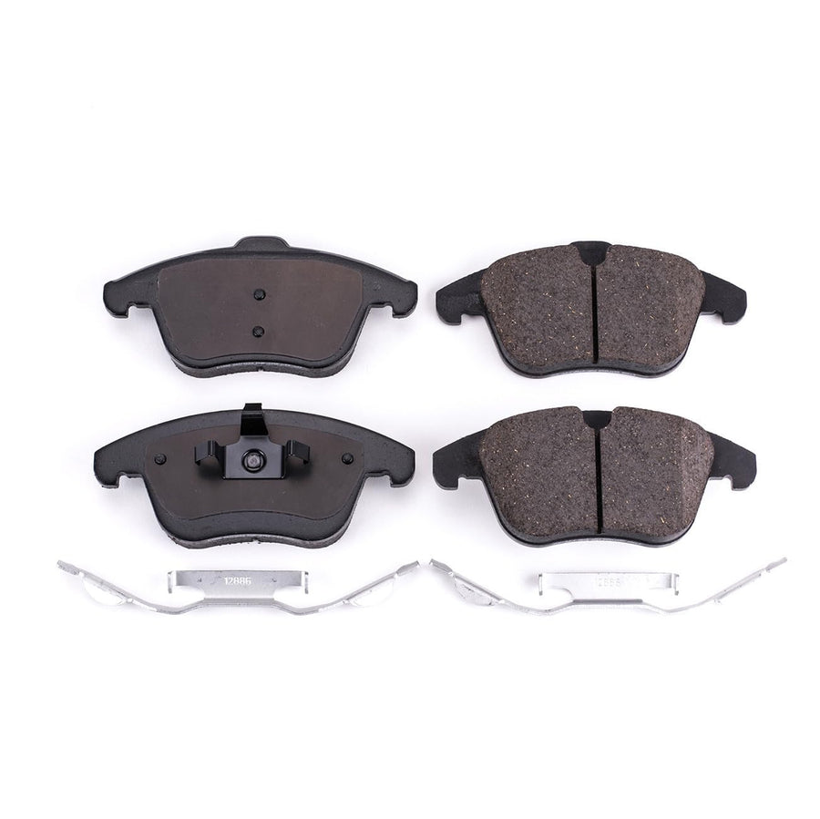 Power Stop Brake Kit Front For Land Rover LR2 2008-12 |Rover LR2 2015 |Volvo S60 2015-17 |S80 2015-16 |V60 2015-18 |Volvo XC70 2008-16 - Ceramic Brake Pads With Installation Hardware, 17-1306