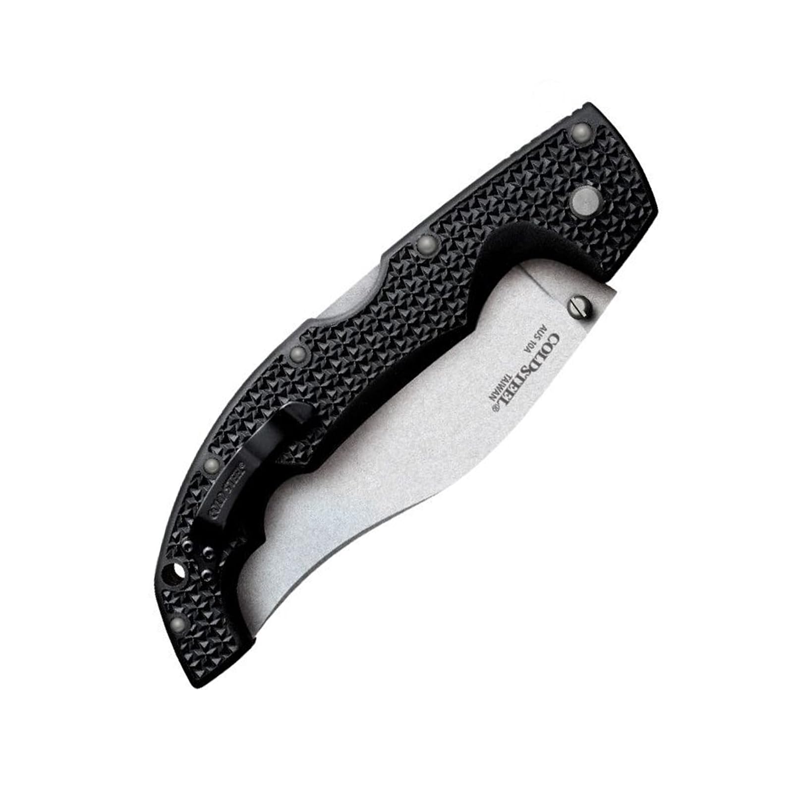 Cold Steel Vaquero XL Voyager 5.5" AUS10A Kukri Plain Edge Razor-Sharp Blade 6.75" Griv-Ex Handle Everyday Carry Tactical Folding Knife