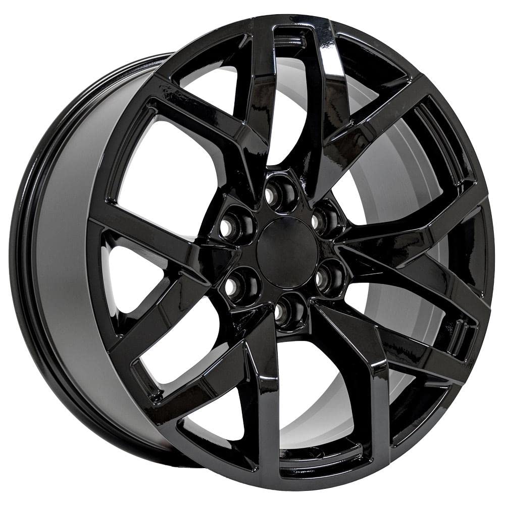 20 Inch OE Wheels CV66 Rim Fits Suburban 1500 Z71 Style 6x139.7 20x9 Gloss Black - Hollander 14076 (1)