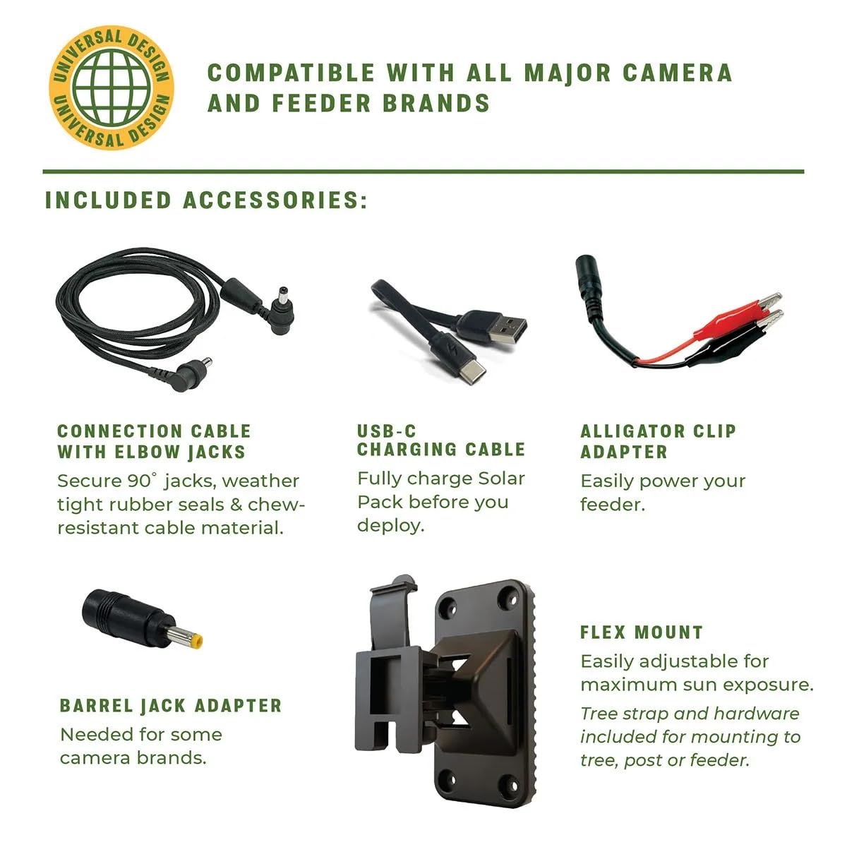 Moultrie Solar Panel + Power Pack Universal, 10W, for Edge Series Cellular Trail Cameras - Uninterrupted Power, 3X Power, Easy Mounting