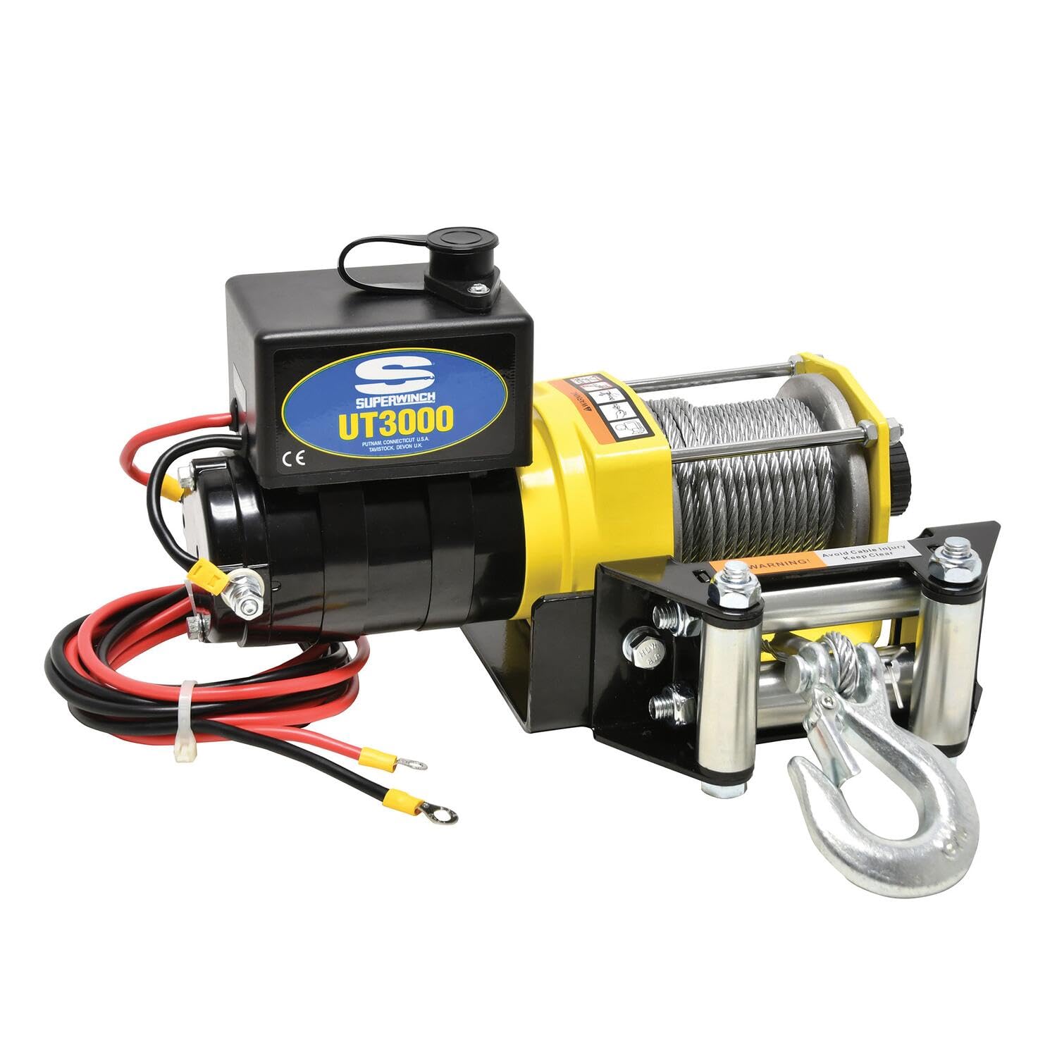 UT3000 Superwinch 1331200, 12 VDC winch, 3,000lb/1360 kg with mount plate, Roller Fairlead & 12' remote