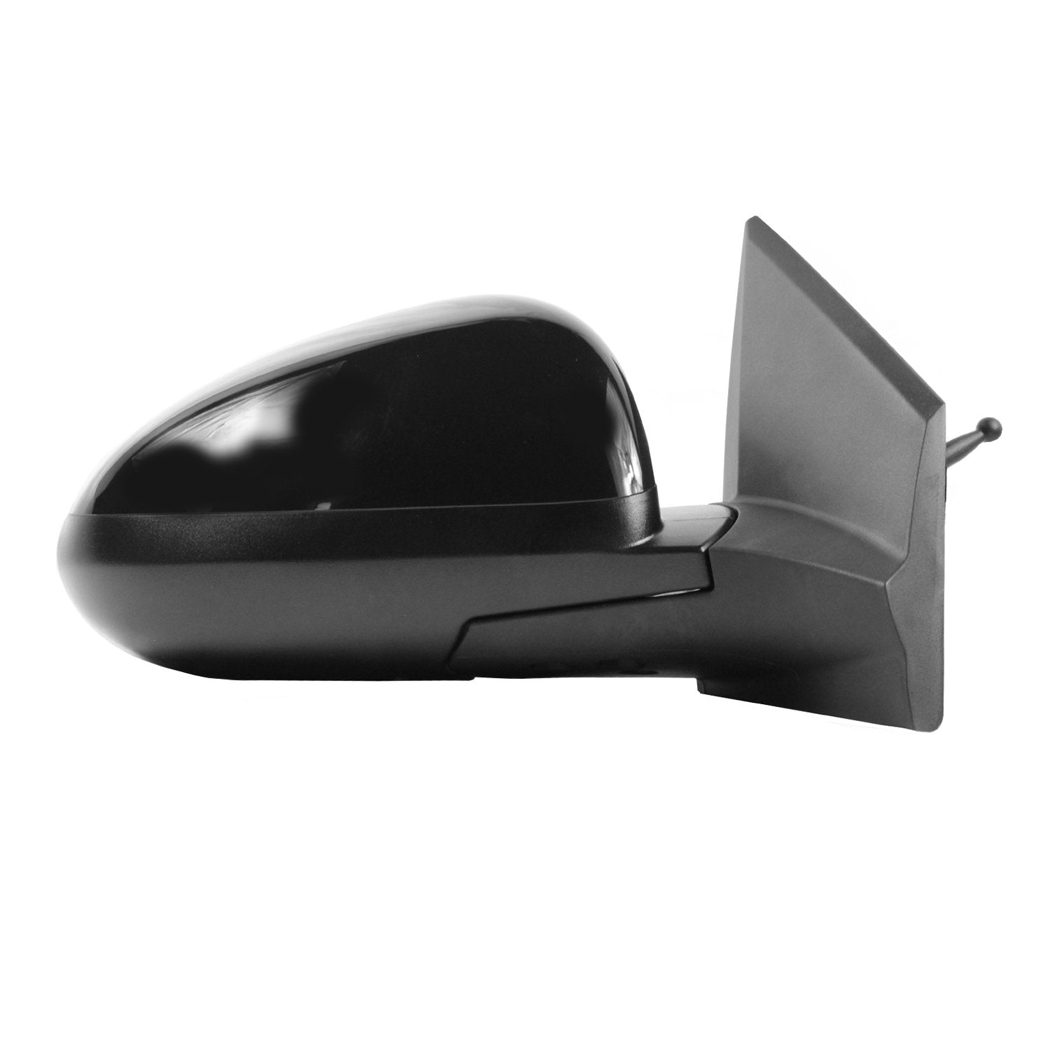 Fit System Side Passenger Mirror for Chevrolet Sonic Hatchback, Sonic Sedan, Textured Black w/PTM Cover, Foldaway, Manual Remote