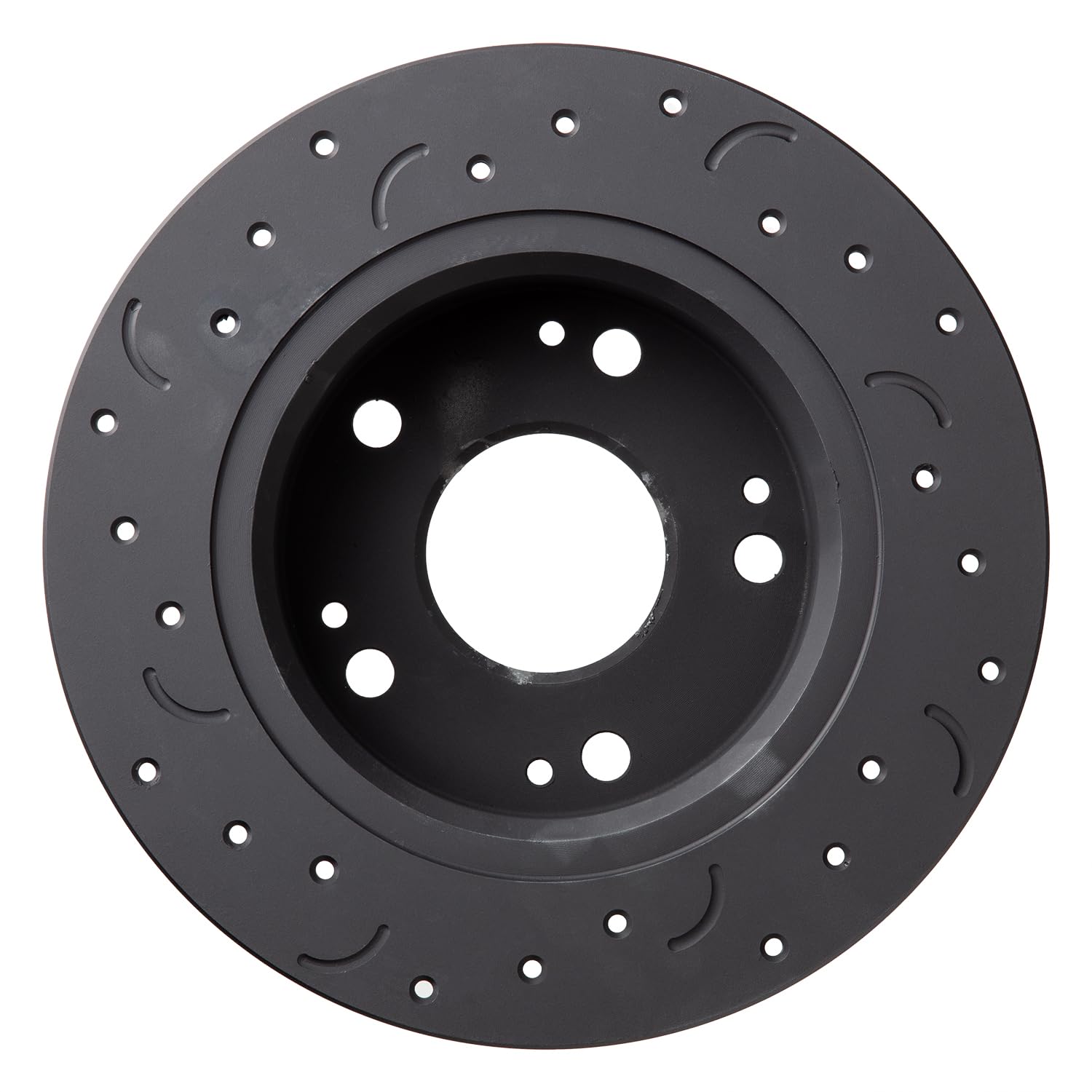 Hawk Performance Talon Cross-Drilled and Slotted Solid Rotor, 10.23 in. Diameter, 1.92 in. Height