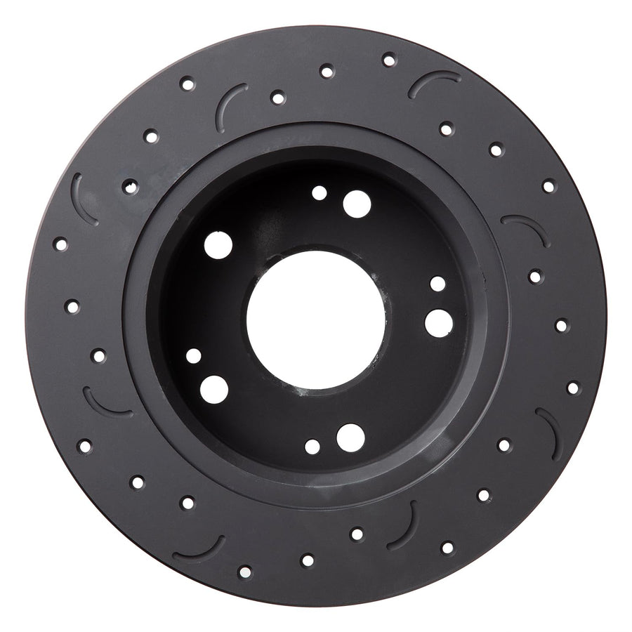 Hawk Performance Talon Cross-Drilled and Slotted Solid Rotor, 10.23 in. Diameter, 1.92 in. Height