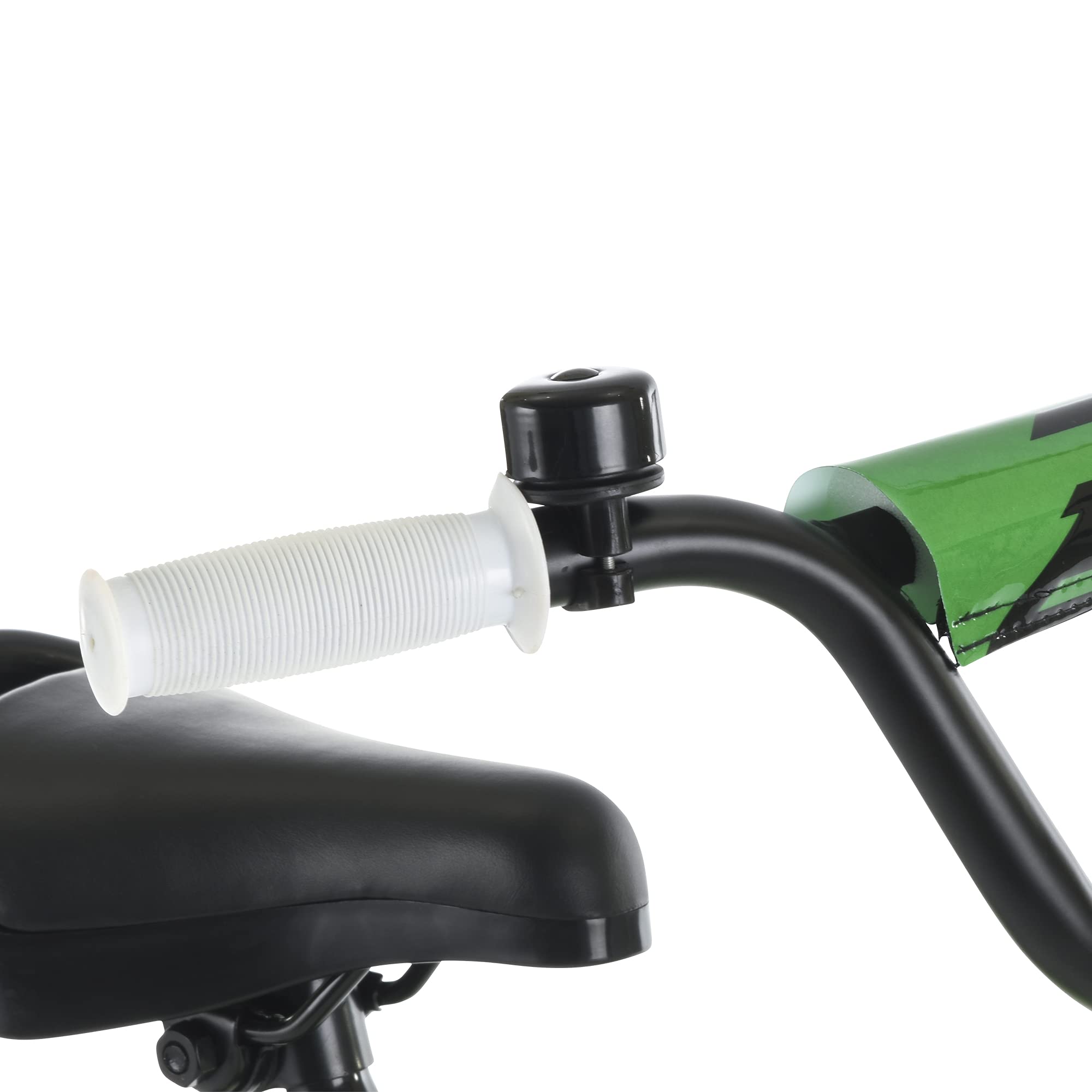Huffy 14” Kid’s BMX Bike ZRX with Pegs, Training Wheels, Handlebar Bell, Green