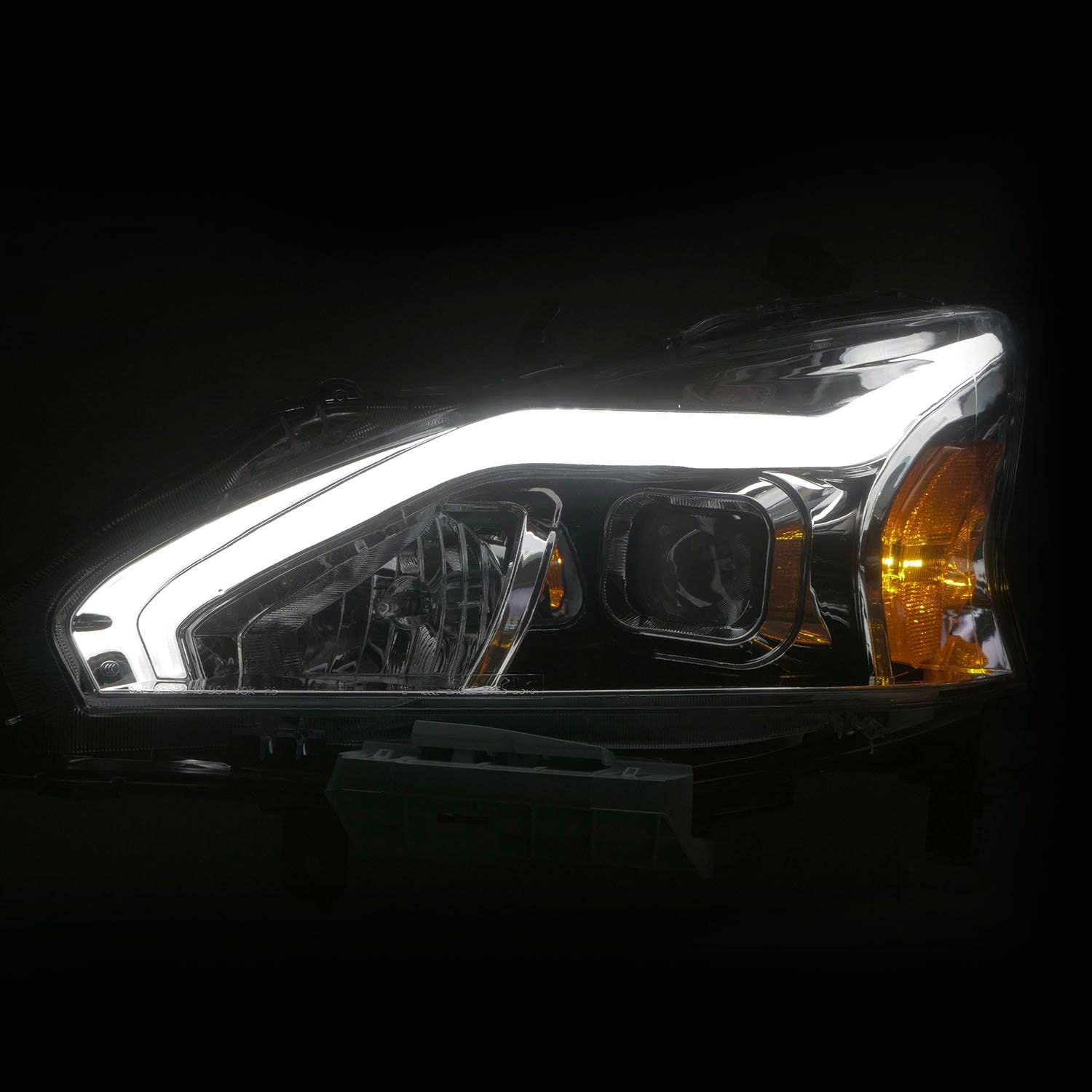 Chrome Anzo LED DRL Bar Projector Headlights