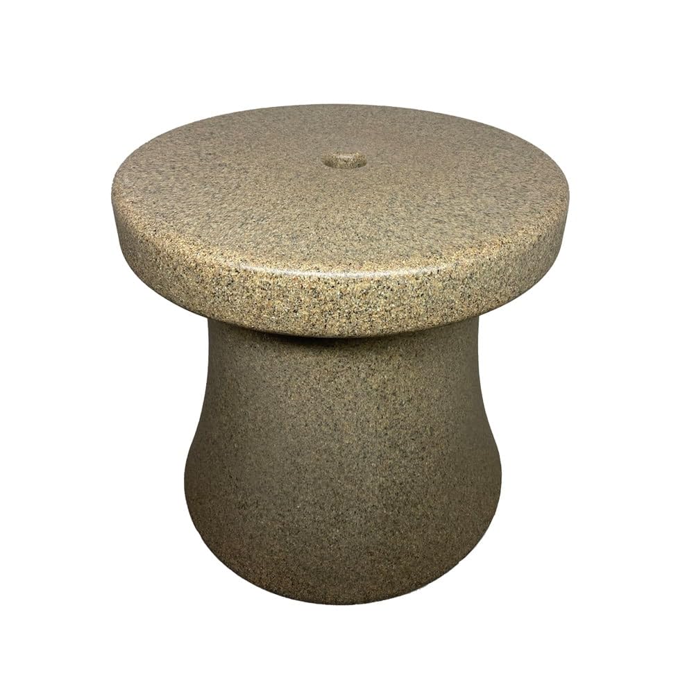 Pool Side Table Global Pool Products - Indoor and Outdoor Round Table for Pool - Patio Table - in Pool Side Table for All Pool Types - Sand GPP-LF-TTS-S