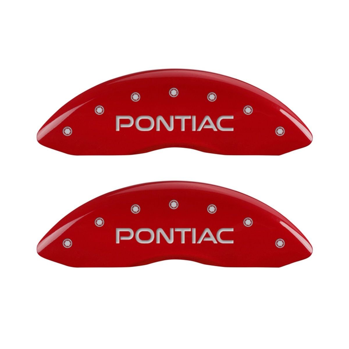 Pontiac Red MGP Caliper Covers 18029SGTORD - Engraved Front & Rear44; Set of 4