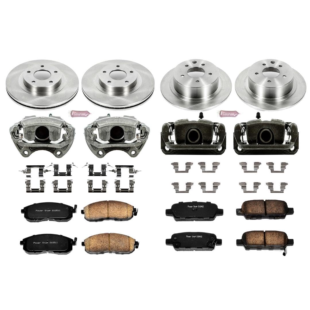 Power Stop KCOE2283 1-Click OE Replacement Brake Kit with Calipers For Nissan Altima Autospecialty 2002-2006 [Model Specific]