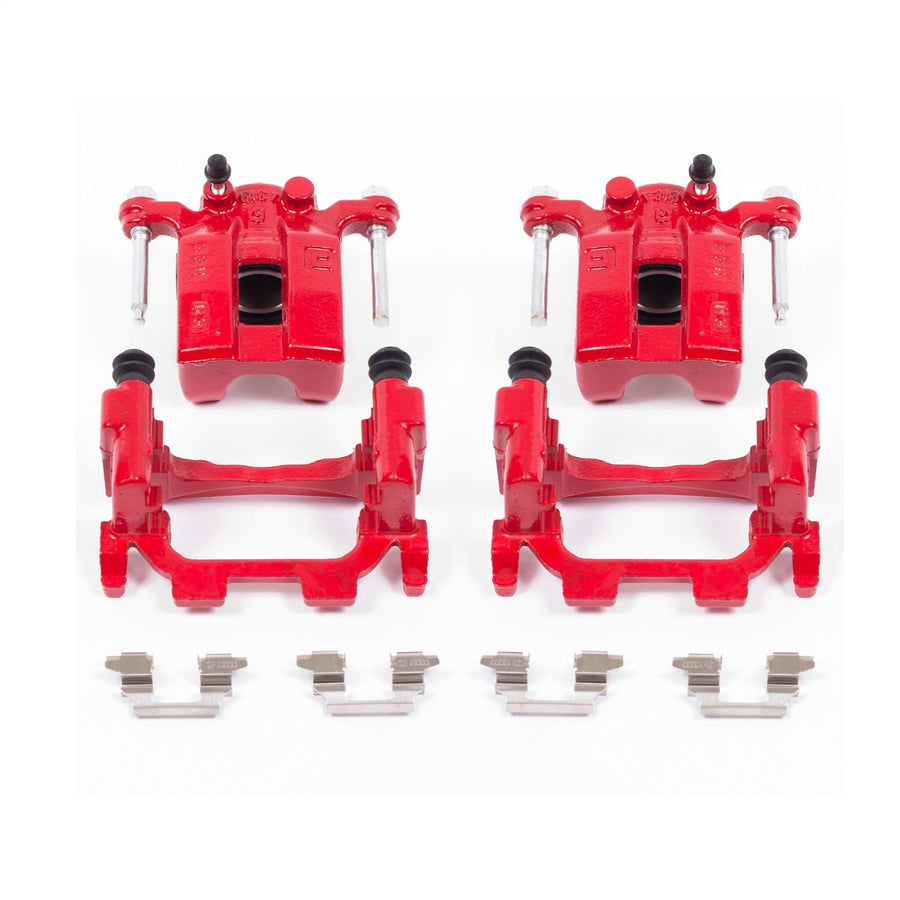 Power Stop Pair of High-Temp Red Powder Coated Rear Calipers For G25 G37 J INFINITI M35h M37 INFINITI M56 INFINITI Q50 Q60 Q70 Q70L QX60 370Z Murano Pathfinder Quest Z [Model Specific]