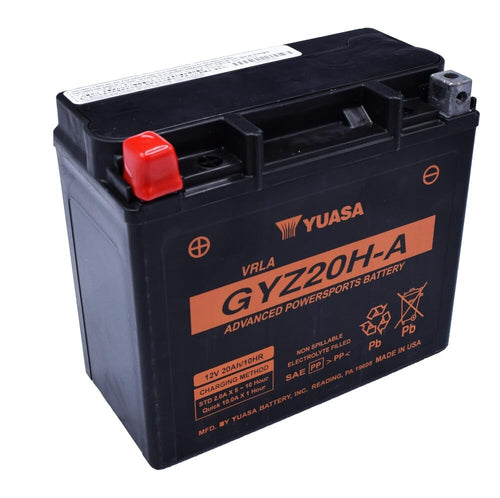 Yuasa YUAM720GHA Battery Yuasa GYZ20H-A Sealed Factory Activated