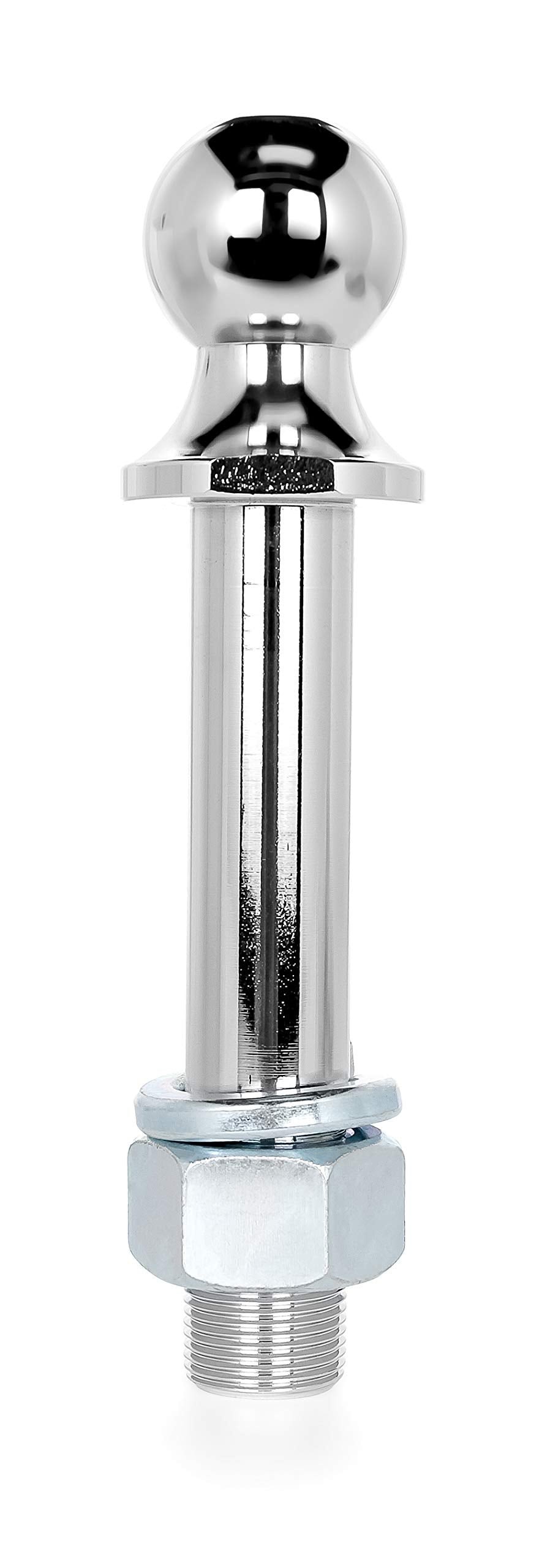 Chrome Eaz-Lift Hitch Ball | Allows for Easy Installation with a 6000 lb. Rating | Can be Used with The R3 Recurve Hitch | 2" Ball and 6-5/8" Shank with 1-1/4" diamater (48759)