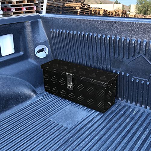 20" Heavy Duty Black Aluminum Tool Box SPEC-D TUNING Truck Pickup Trailer Storage + Lock + Keys