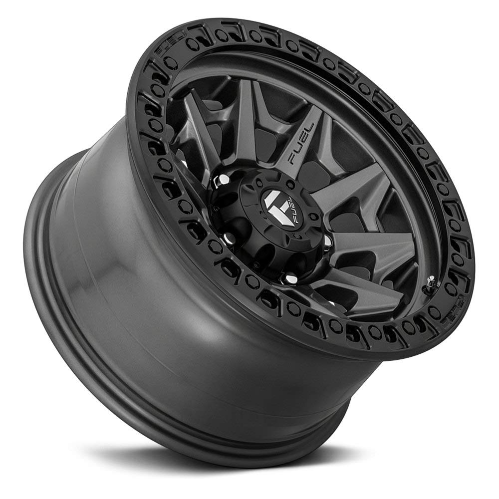 D716 FUEL OFF-ROAD COVERT 17X8.5, 6X5.5, 4.75, 0mm MATTE GUN METAL BLACK BEAD RING - D71617858447