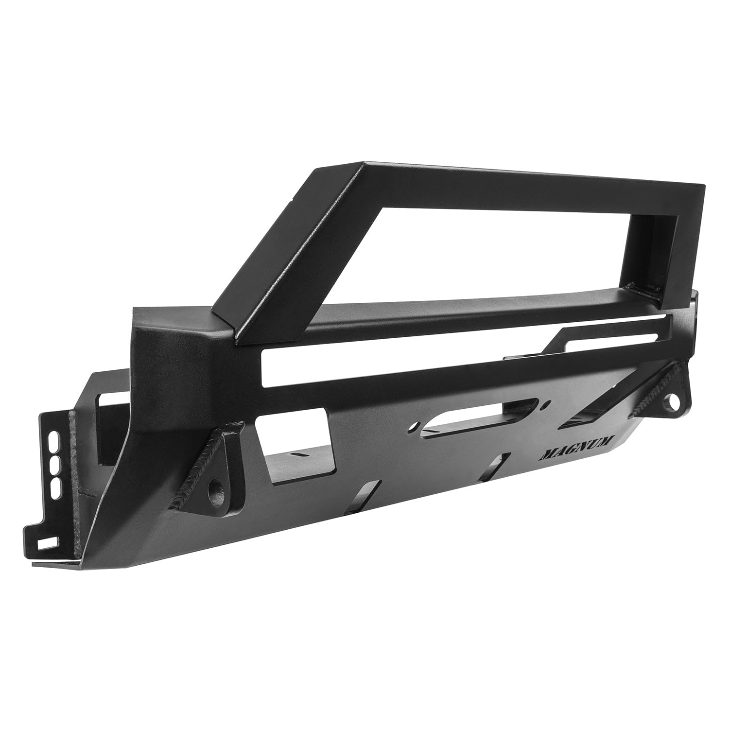 Front Magnum Bumper Winch RT Style Guard Black Compatible with Select 2014-2024 4Runner