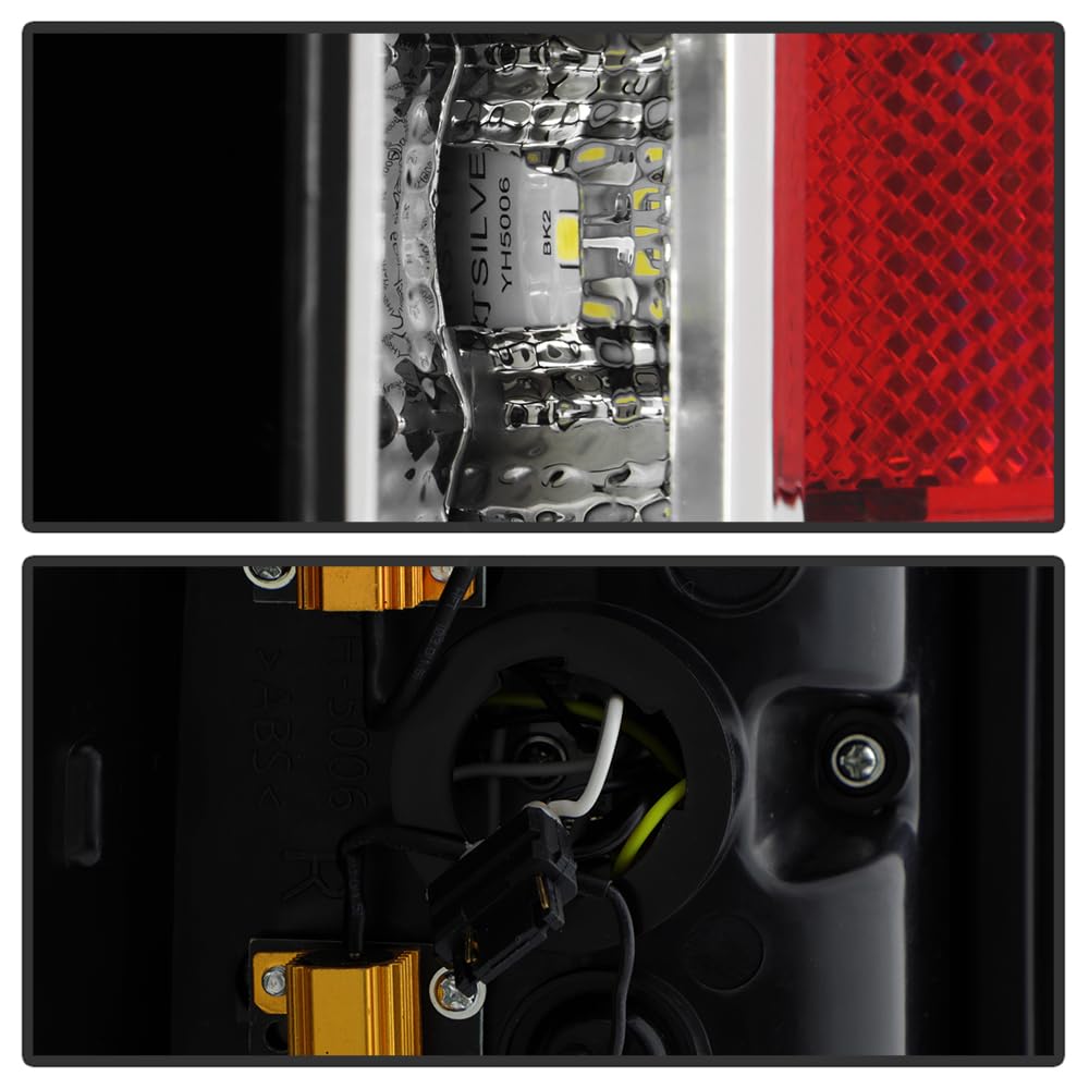 Chevy Silverado 1500~3500 07-13 /GMC Sierra 07-14 3500HD Full LED Tail Lights - Chrome Spyder (xTune)