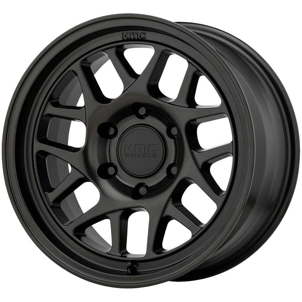 KMC Wheels Satin Black KM7177 Wheel with Aluminum (17 x 8.5 inches /6 x 135 mm, 18 mm Offset)