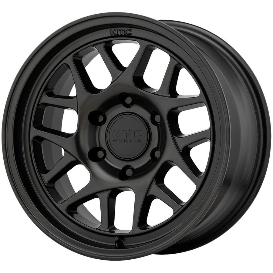 KMC Wheels Satin Black KM7177 Wheel with Aluminum (17 x 8.5 inches /6 x 135 mm, 18 mm Offset)