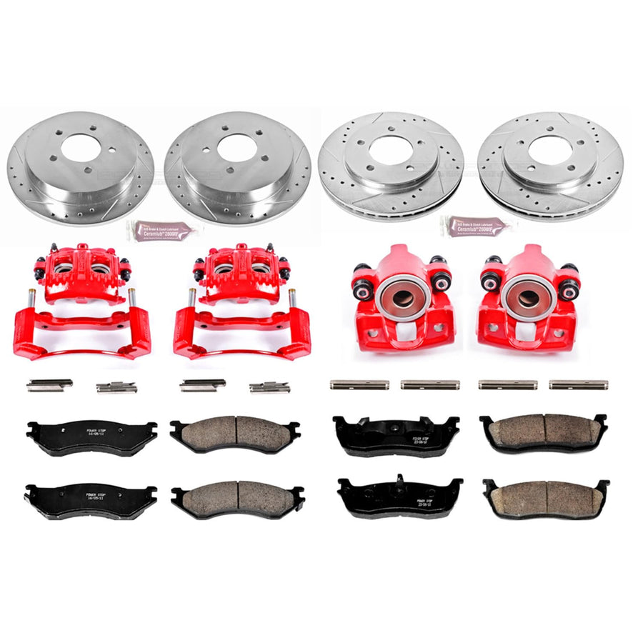 1-Click Performance Brake Kit Power Stop (KC5461) with Calipers For Ford Expedition 2000-2002, Lincoln Navigator 2000-2002 [Model Specific]