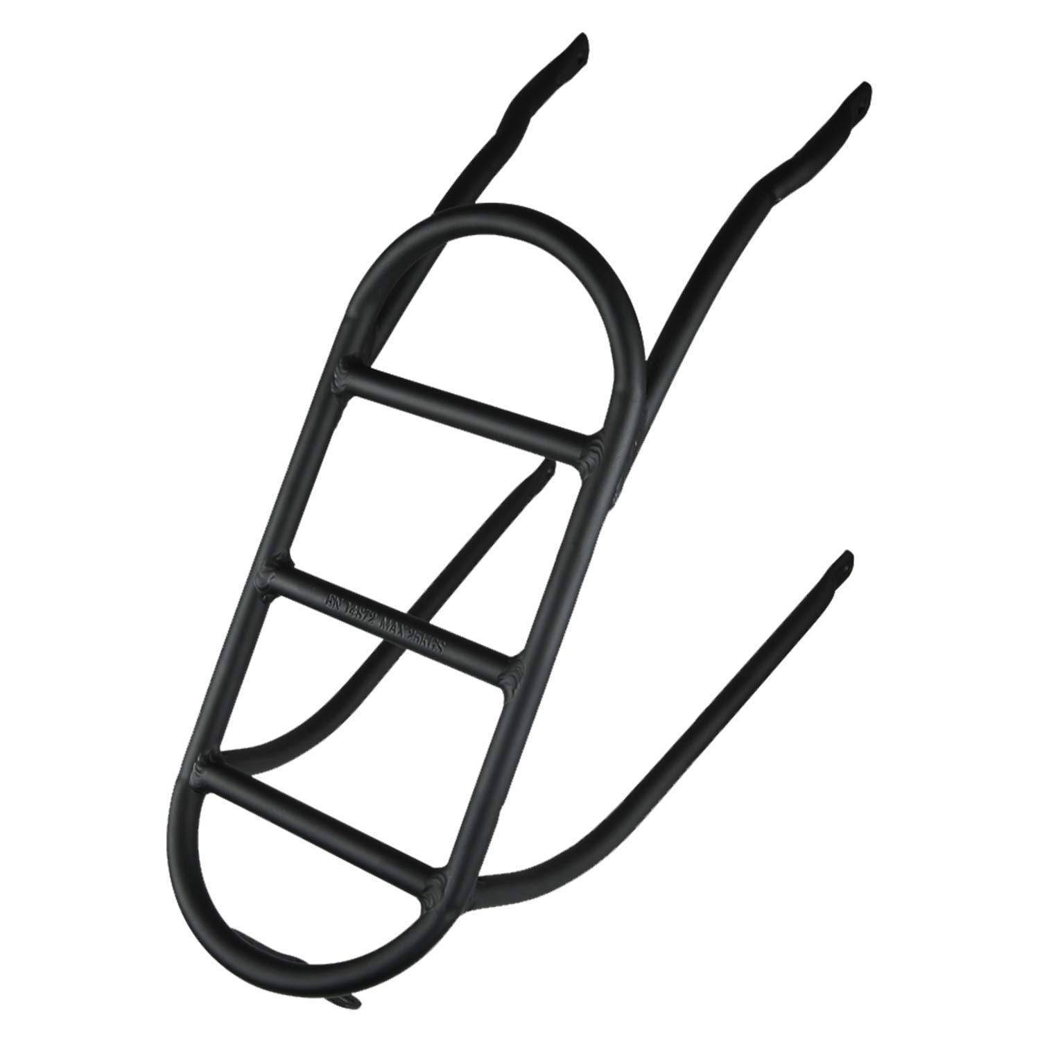 QuietKat Pannier FatKat Rear Bike Rack, Lightweight High Strength Aluminum Detachable - Black Pannier Rack for 19" Hardtail Frame Delivered After June 2020 Bike Models (19QKRPR19)