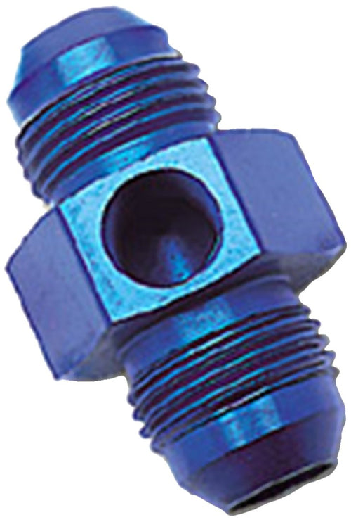 RUS-670000 Russell Athletic Blue Anodized Aluminum -6AN Flare Union Pressure Adapter