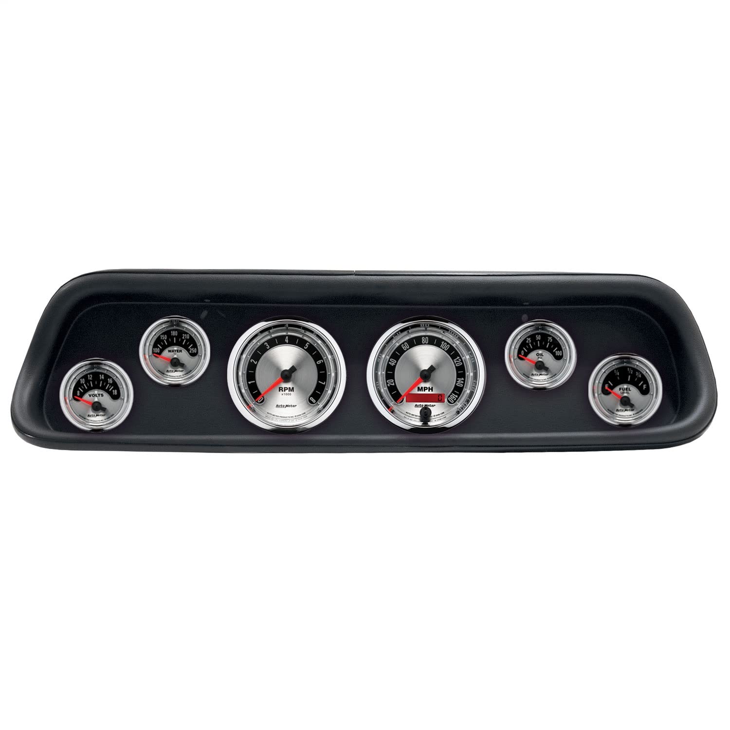 AutoMeter Dash Kit Direct Fit, (3 3/8" X2, 2 1/16" X4), Ford Mustang 64-65, American Muscle (2107-01)