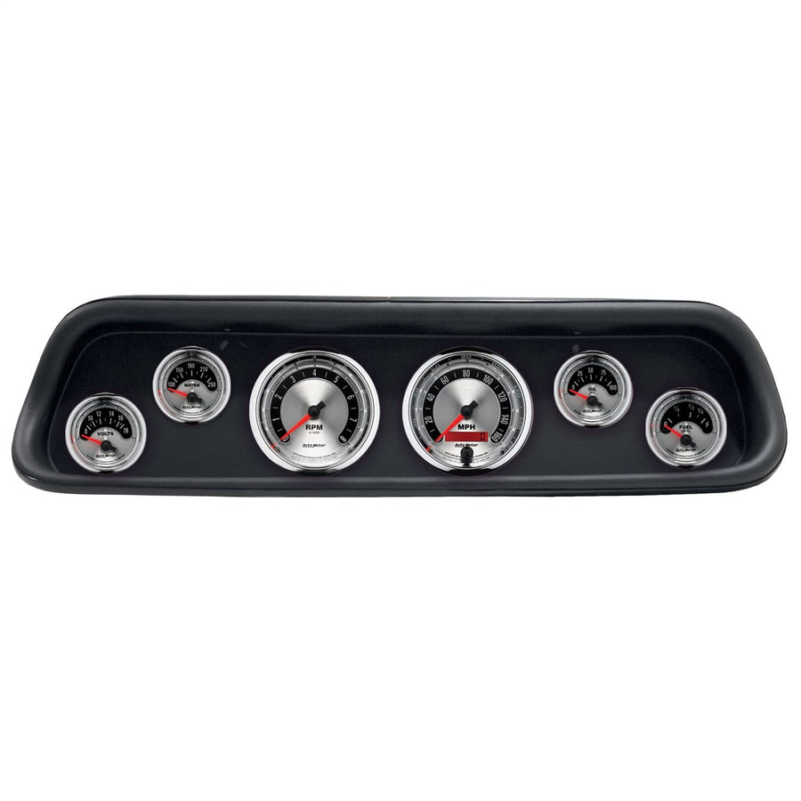 AutoMeter Dash Kit Direct Fit, (3 3/8" X2, 2 1/16" X4), Ford Mustang 64-65, American Muscle (2107-01)