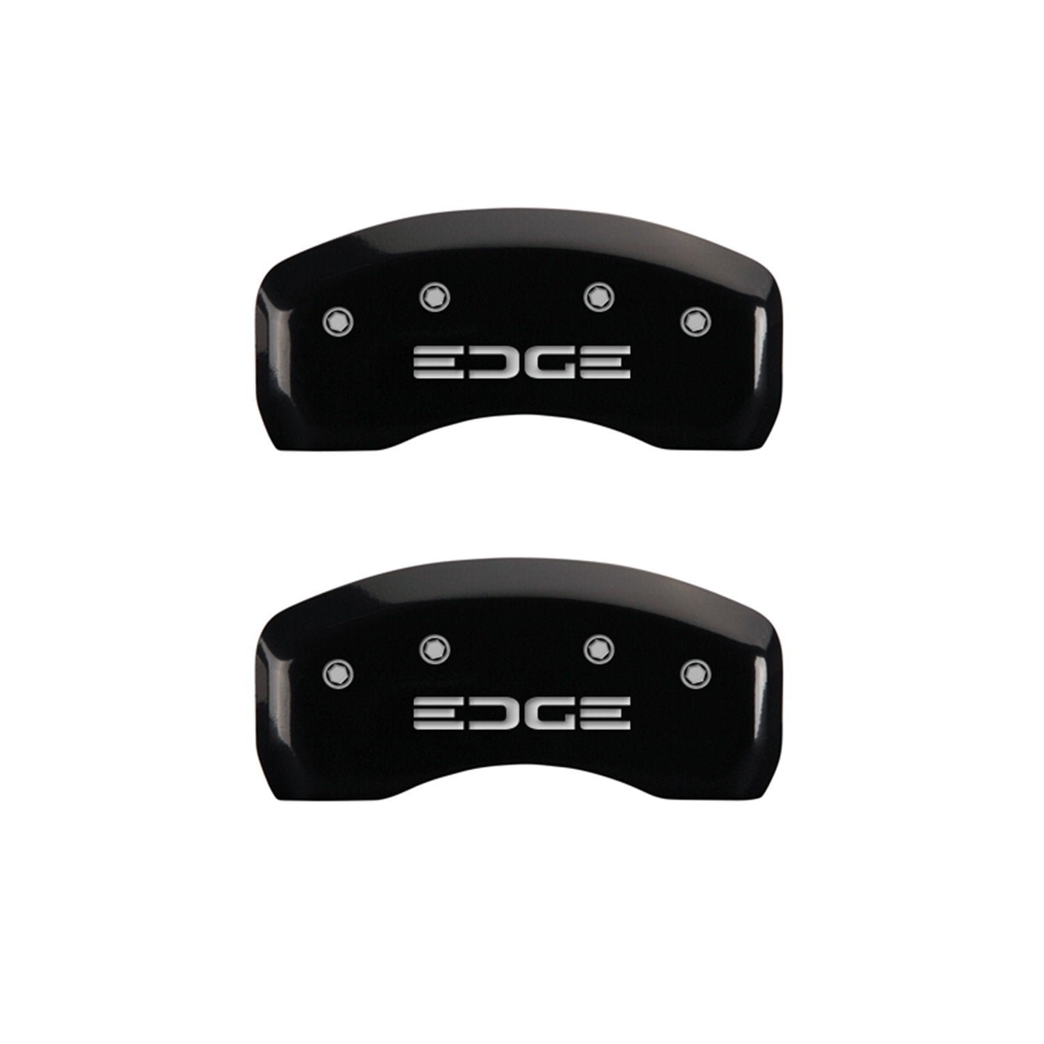 Black MGP Caliper Covers 10042SEDGBK Engraved with Silver Edge (Set of 4)