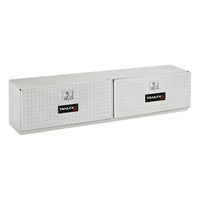 TrailFX Tool Box Truck Bed Top Mount With 2 Doors Polished 16-Gauge Diamond Tread Aluminum, 12.5 Cubic Foot 96" Length 13-1/4" Width 17" Height Bright Finish TrailFX 170961