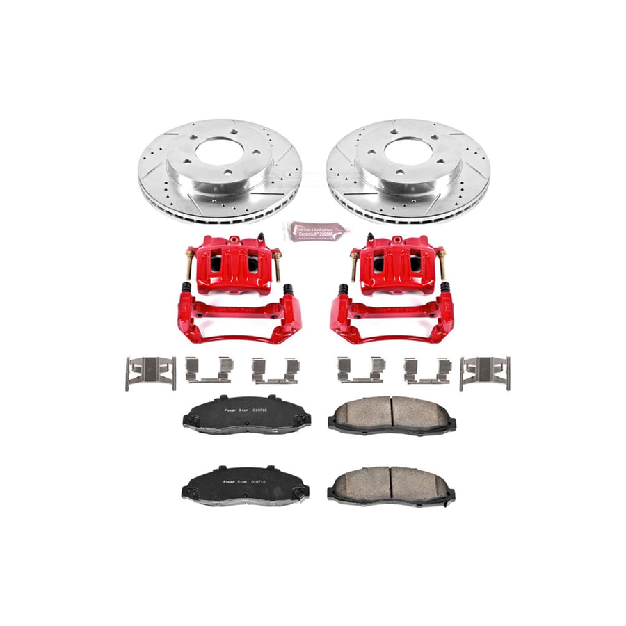 1-Click Performance Brake Kit Power Stop (KC1866A) with Calipers For Ford F-150 1999-2003, Ford F-150 Heritage 2004 [Model Specific]