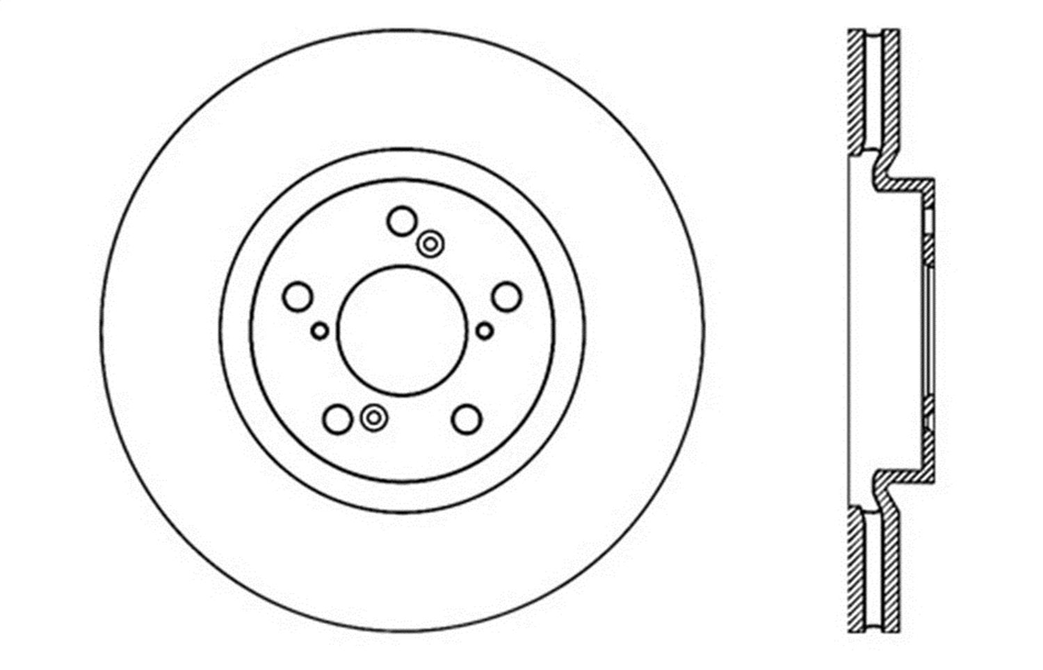 StopTech Sport 128.40071R Cross Drilled Brake Rotor (Front Right), 1 Pack