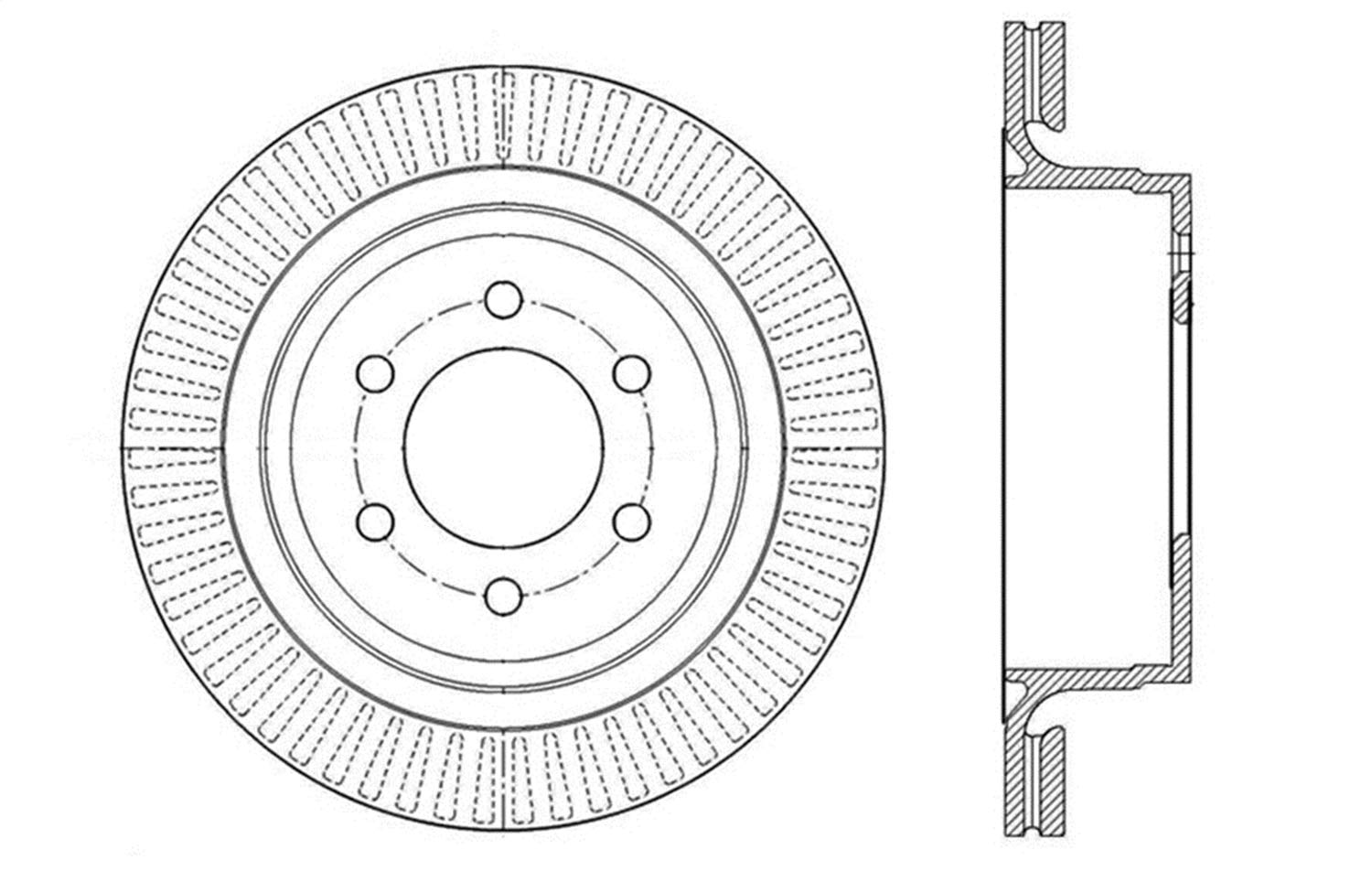Sport Drilled/Slotted Brake Rotor StopTech 127.65135L (Rear Left), 1 Pack