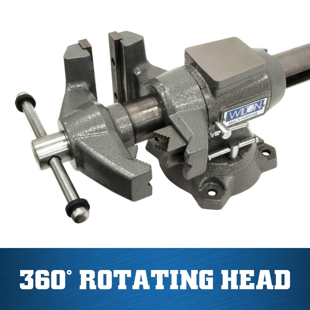 Multi-Purpose Wilton Bench Vise, 5-1/2" Jaw Width, 5" Max Jaw Opening, 2-3/4" Throat (Model 550P)