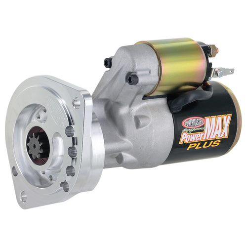 PowerMAX Plus Powermaster 9000-4 Starter (Ford [SB] w/billet Black 2 Ear Mtg All M/T w/164T Flyw 3/8" Depth 14:1 Natural), 1 Pack