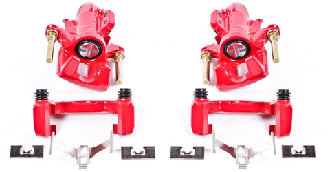 Power Stop Pair of High-Temp Red Powder Coated Rear Calipers S1556