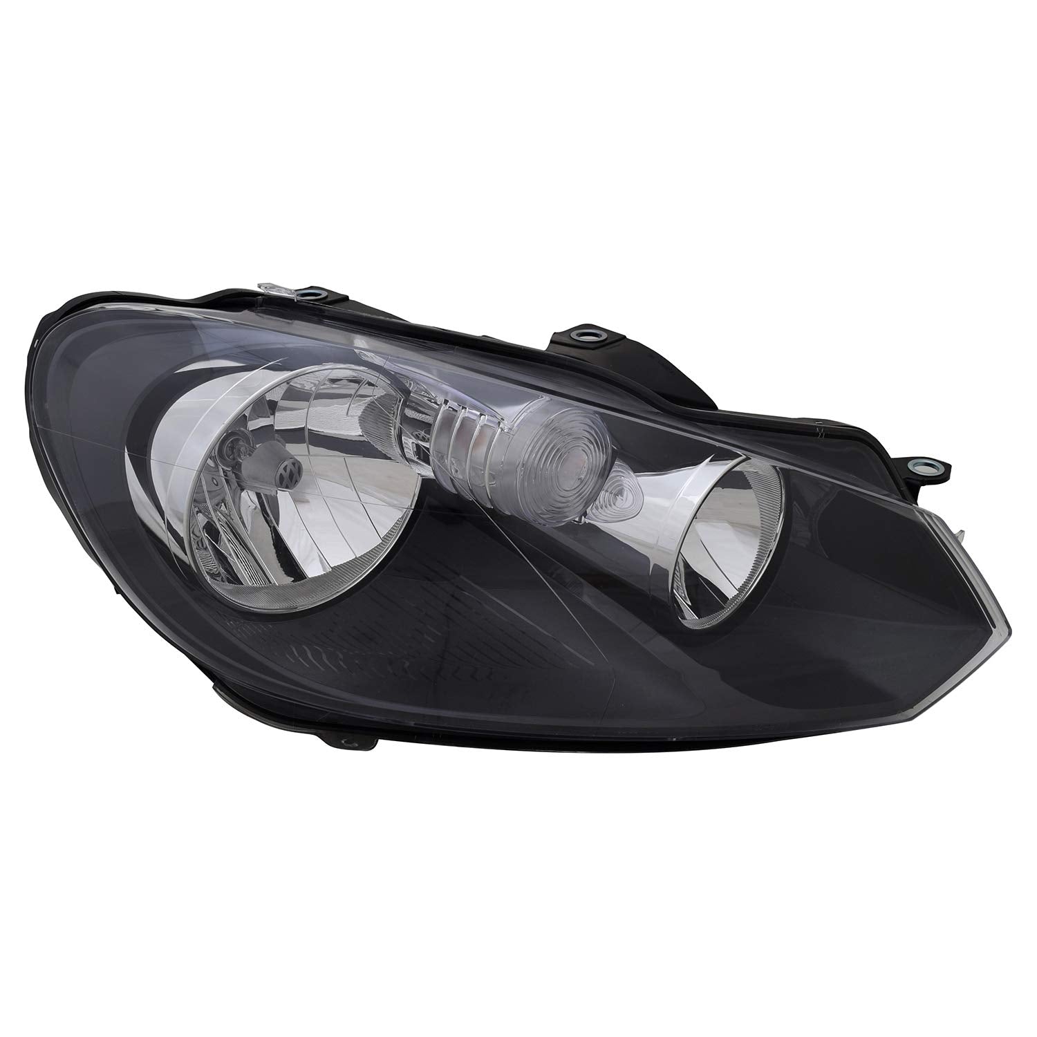 Right TYC Headlight Assembly Compatible with 2010-2014 Volkswagen Golf