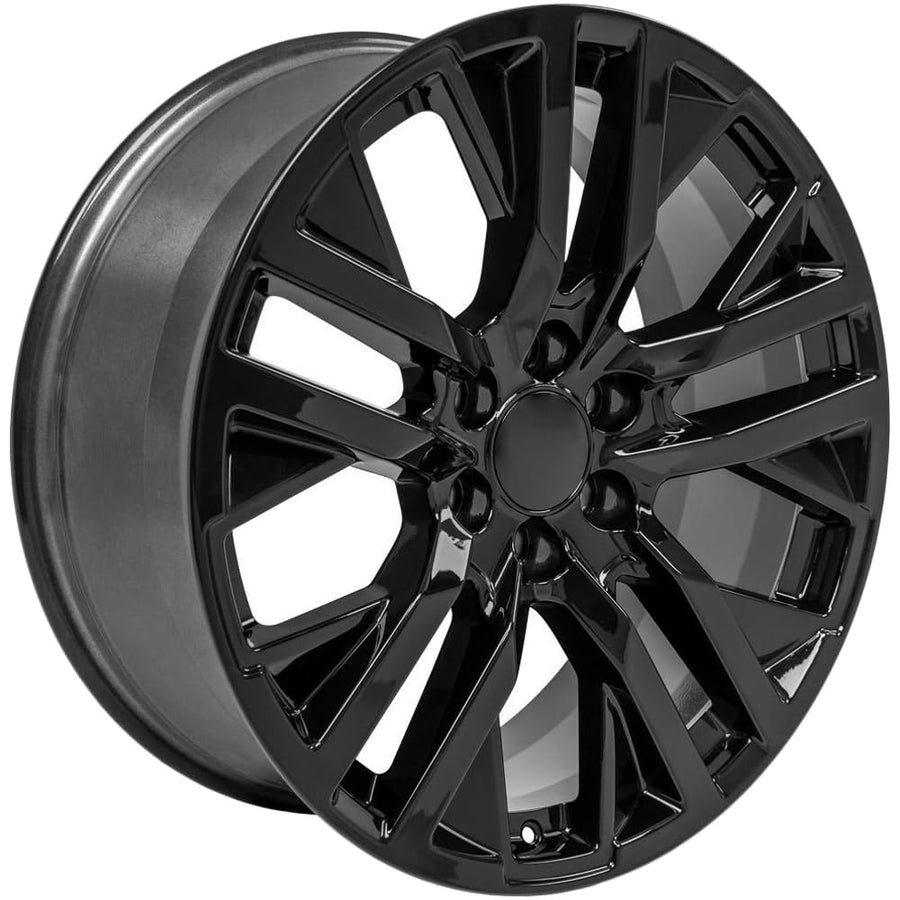 Black Wheel Painted Tires OE Wheels LLC CV38-22090-6550-28B (22 x 9. inches /6 x 139 mm, 28 mm Offset)