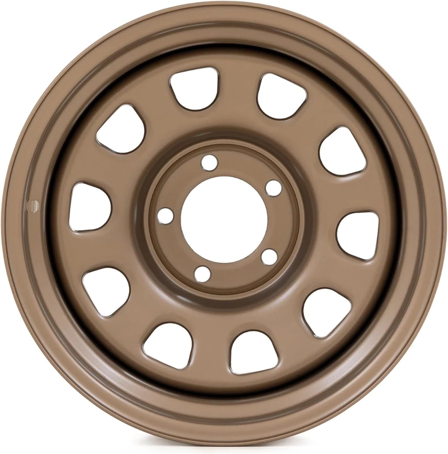 Steel Rough Country Wheel - 16x8, 6x5.5 Bolt Pattern, 12mm Offset, 4.25 Bore, Heavy-Duty D-Window Off-Road Rim for Trucks & Jeeps