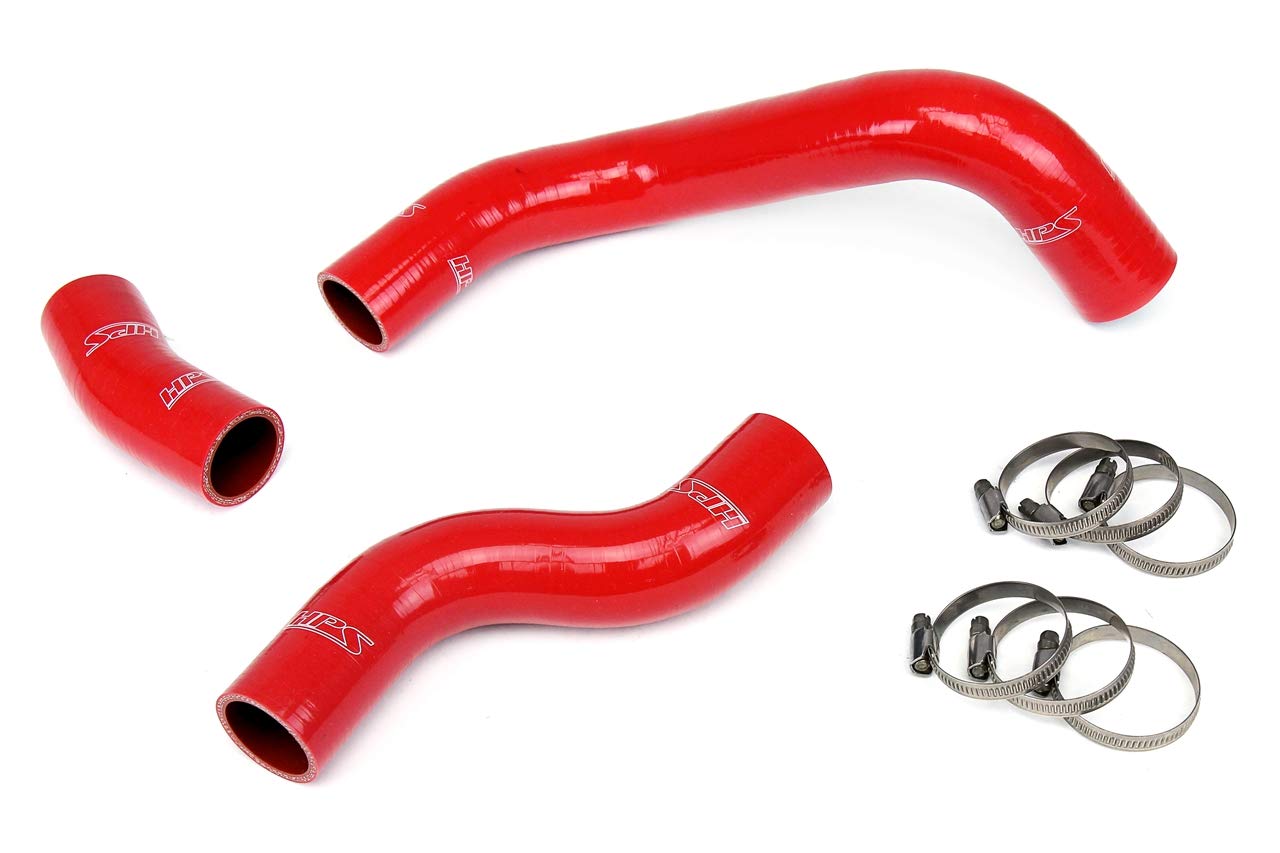 Red HPS Silicone Radiator Hose Kit Coolant Compatible for 2013-2016 Scion FRS 2013-2020 Subaru BRZ 2017-2020 Toyota 86 2.0L 2022-2025 Subaru BRZ 2022-2025 Toyota GR86 2.4L, 57-1226-RED