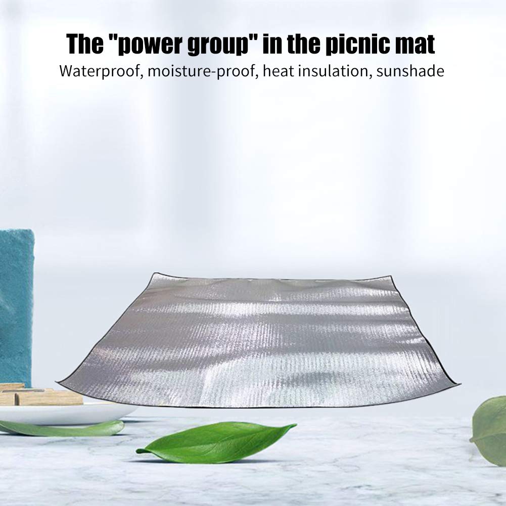 Waterproof Picnic Mat StepOK, Aluminum Foil Picnic Mat, Portable Foldable Lawn Outdoor Camping Mat