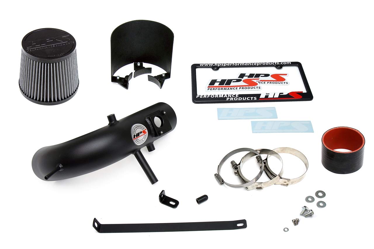HPS Performance Shortram Black Air Intake Kit + Heat Shield Cool Ram Compatible for 2012-2017 Toyota Camry 2.5L 4Cyl, 827-524WB