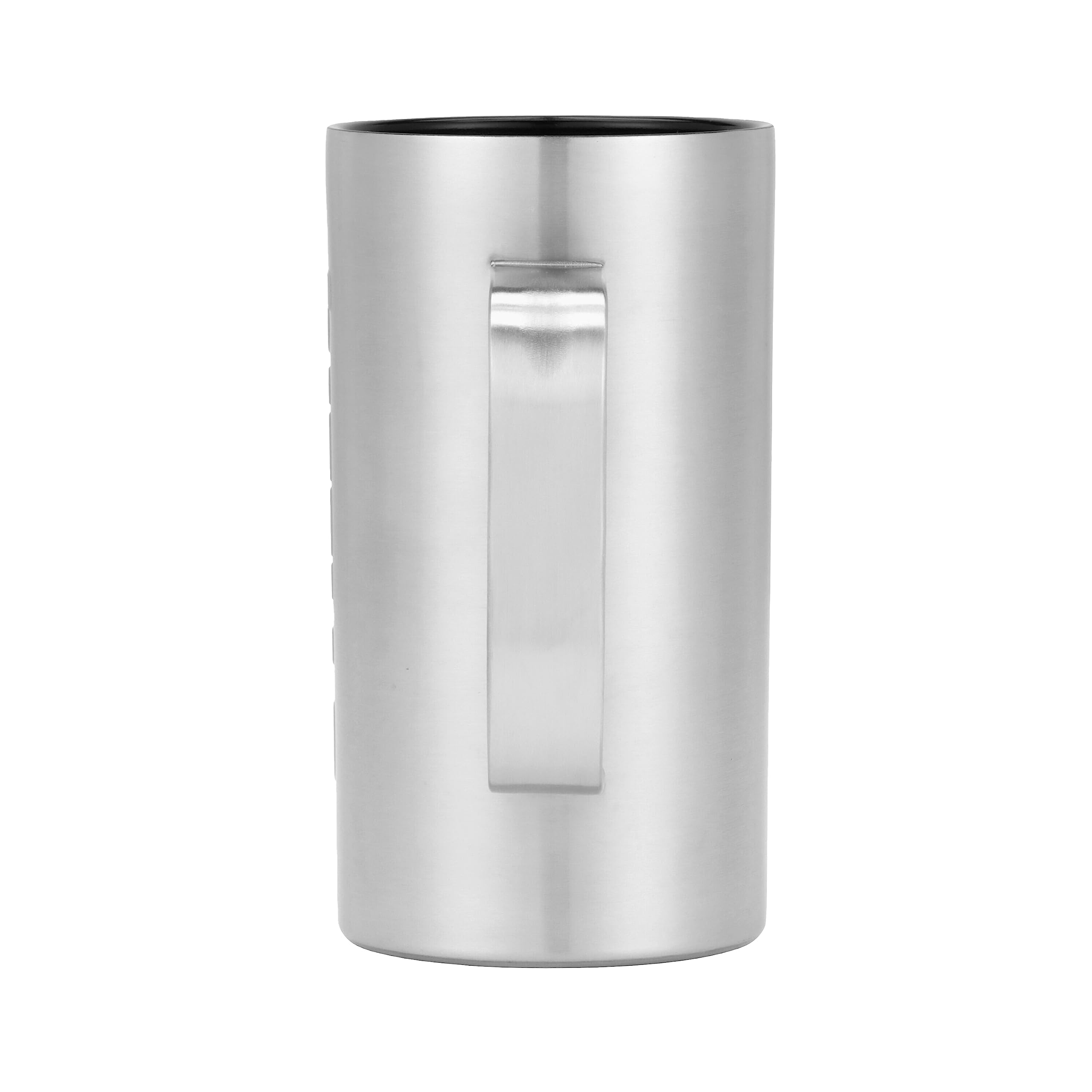 20 oz Grizzly Grip Mug Tumbler | Stainless Steel | Vacuum Insulated with TwistTop Lid and Handle | For Coffee Car Travel Beach Camping Hiking Hunting Fishing | Brushed Stainless