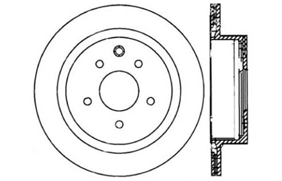 Sport Drilled/Slotted Brake Rotor StopTech 127.42072L (Rear Left), 1 Pack