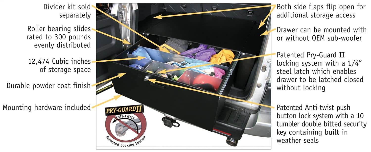 Drawer - Tuffy Security Products | Cargo Security for Toyota FJ Cruiser | 2007-2014