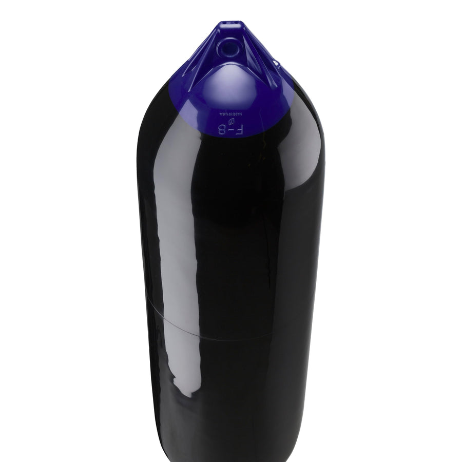 F-8 Standard Polyform Boat Fender Blue Ropehold - Black