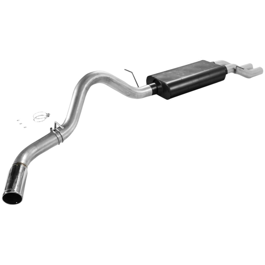American Thunder Flowmaster 17350 Cat-Back Exhaust Kit 3 Inch Aluminized Steel 3.5 Inch Polished 304 Stainless Steel Tip Compatible with 2001-2003 Chevy Silverado GMC Sierra 1500 HD 6.0L