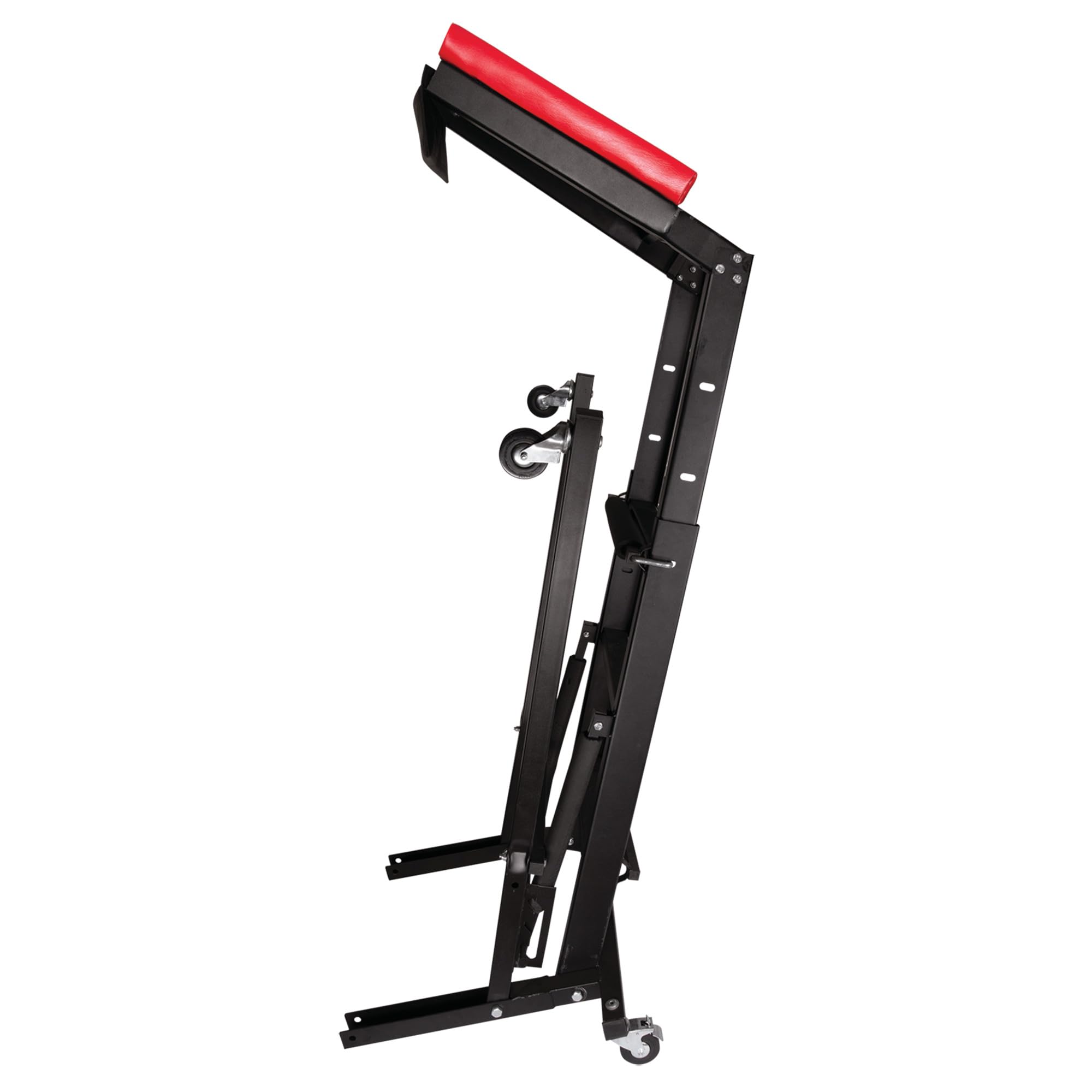 High Top Performance Tool W85038 Adjustable Creeper to Work On Vehicles, Black/Red, 45-66-inch Height