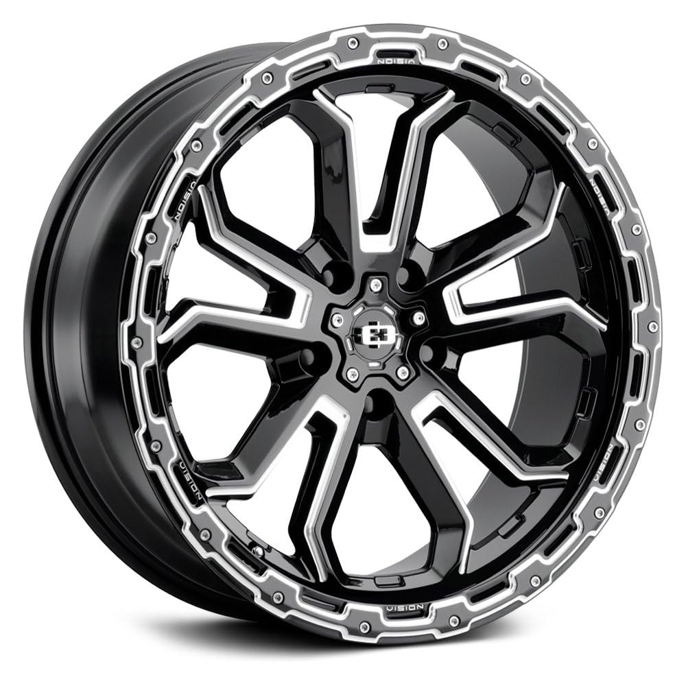 405 Vision Korupt 17x9 5x5" -12mm Black/Milled Wheel Rim 17" Inch